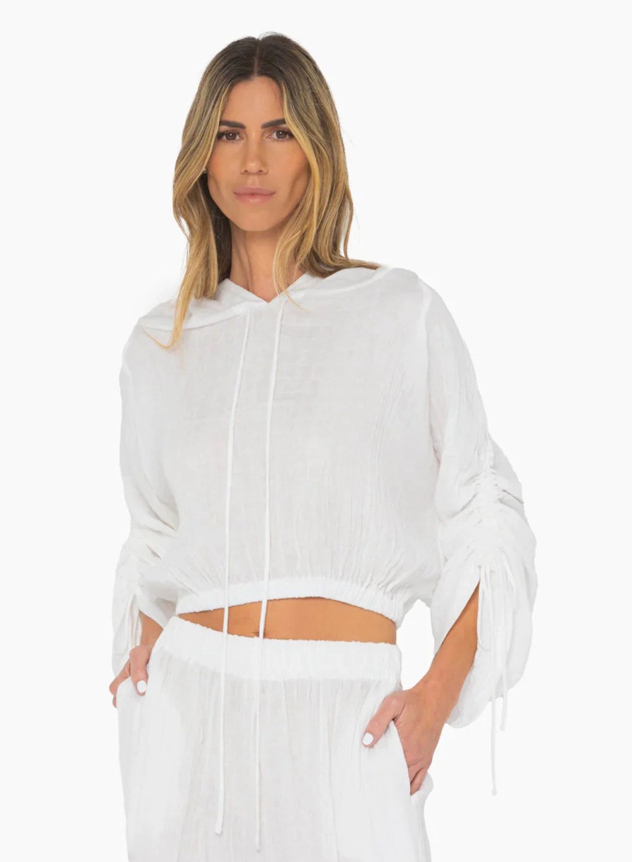 Tops Just Bee Queen | Grayson Hoodie White