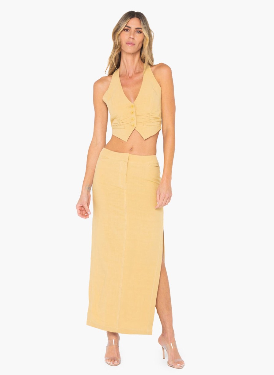 Skirts Just Bee Queen | Camp Maxi Skirt Camel