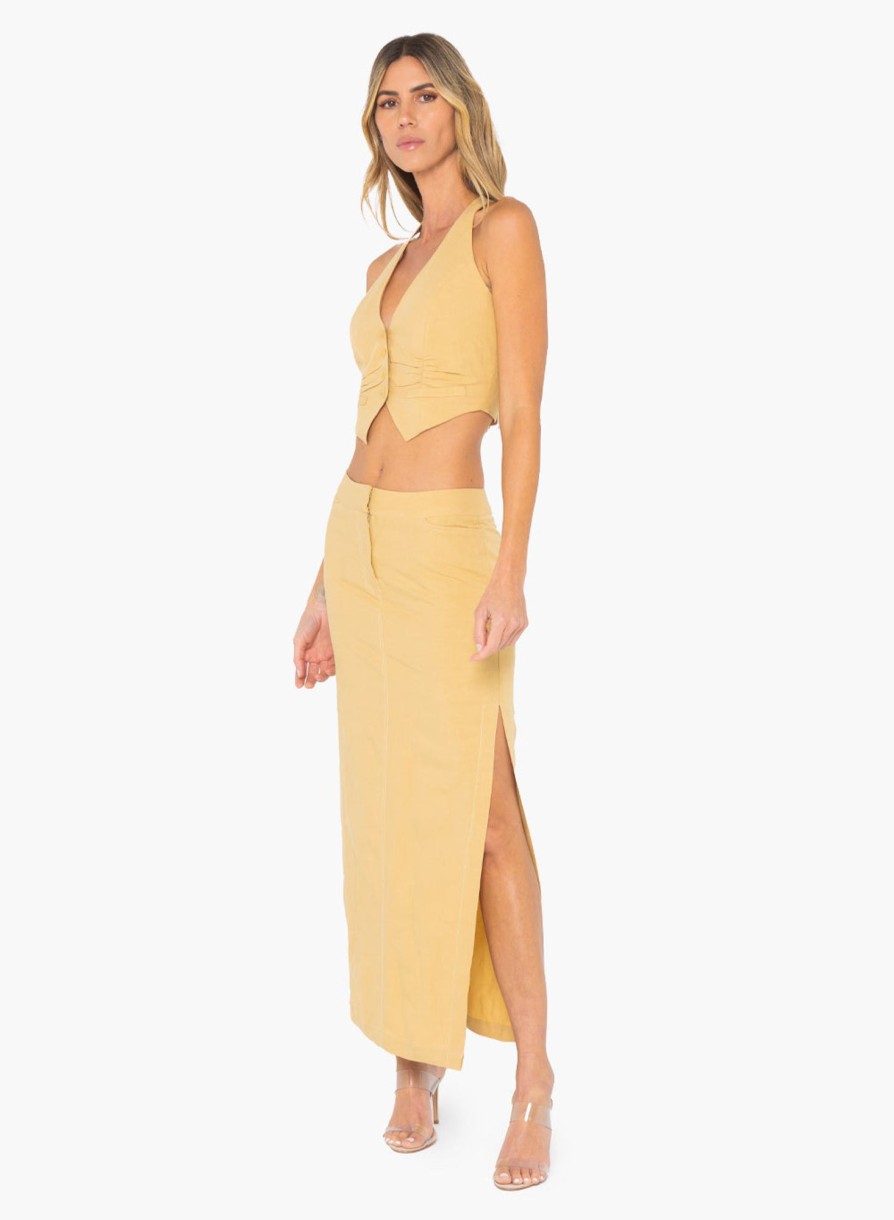 Skirts Just Bee Queen | Camp Maxi Skirt Camel