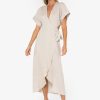 Dresses & Jumpsuits Just Bee Queen | Devon Midi Linen Foil