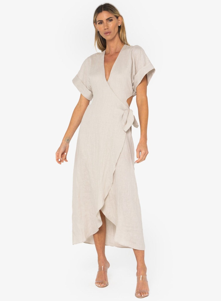 Dresses & Jumpsuits Just Bee Queen | Devon Midi Linen Foil